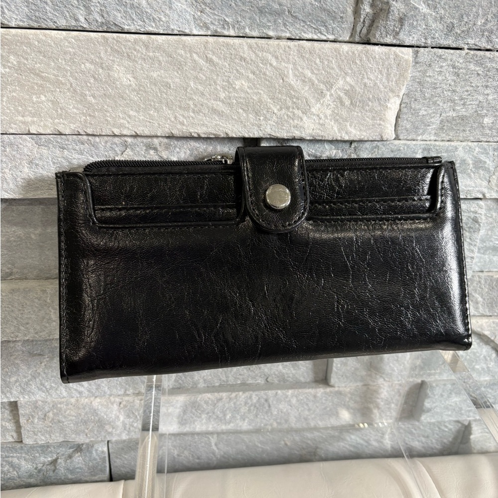 Classic Black Snap Wallet NWT